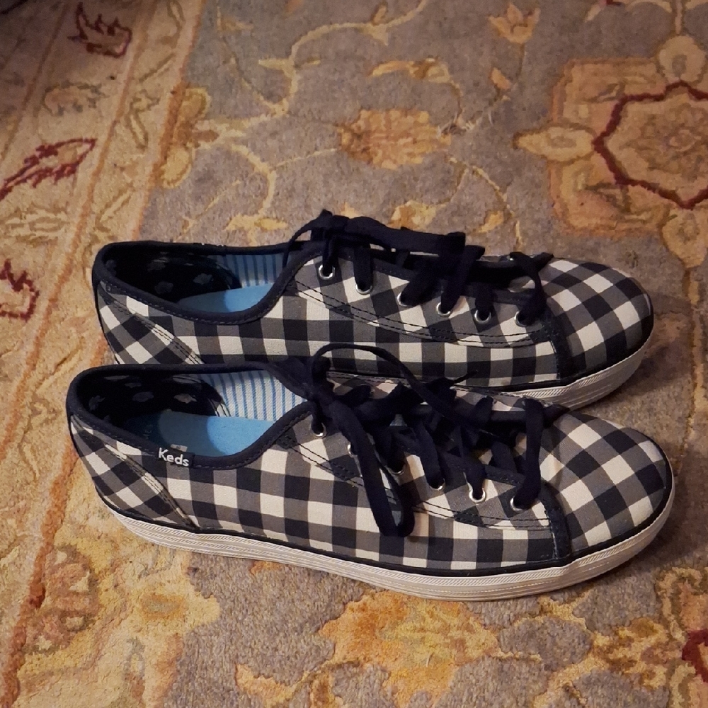 Keds Navy and White Checkered Draper James